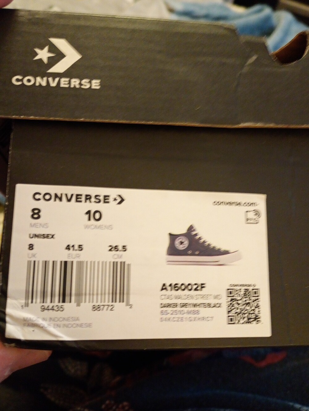 Converse Chuck Taylor All Star Malden Street Mid Grey Unisex Mens Sz 8 Wmn 10